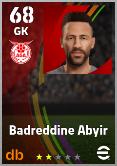 Badreddine Abyir — GK, OVR 68, MAX 68