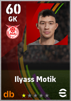 Ilyass Motik — GK, OVR 60, MAX 60