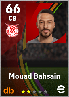 Mouad Bahsain — CB, OVR 66, MAX 66