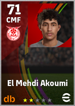 El Mehdi Akoumi — CMF, OVR 71, MAX 71