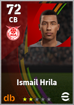 Ismail Hrila — CB, OVR 72, MAX 72