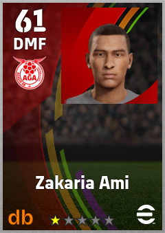 Zakaria Ami — DMF, OVR 61, MAX 61