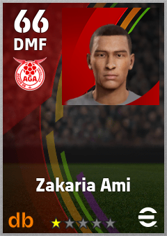Zakaria Ami — DMF, OVR 66, MAX 66
