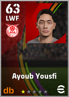 Ayoub Yousfi — LWF, OVR 63, MAX 63