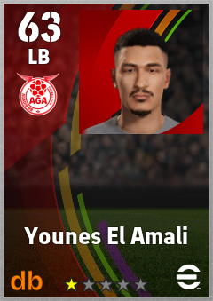 Younes El Amali — LB, OVR 63, MAX 63