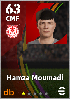 Hamza Moumadi — CMF, OVR 63, MAX 63