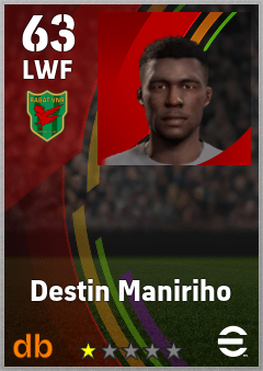 Destin Maniriho — LWF, OVR 63, MAX 63
