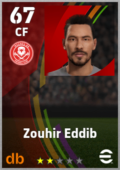 Zouhir Eddib — CF, OVR 67, MAX 67