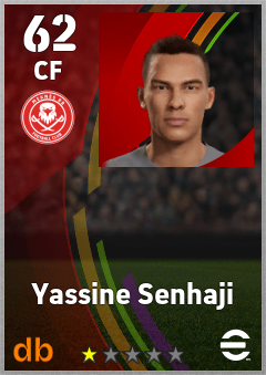 Yassine Senhaji — CF, OVR 62, MAX 62