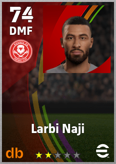 Larbi Naji — DMF, OVR 74, MAX 74