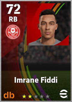 Imrane Fiddi — RB, OVR 72, MAX 72