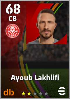 Ayoub Lakhlifi — CB, OVR 68, MAX 68
