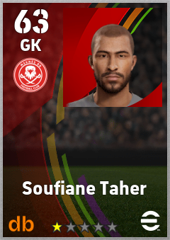 Soufiane Taher — GK, OVR 63, MAX 63