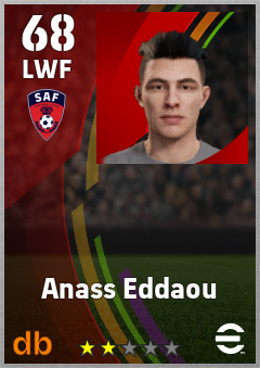 Anass Eddaou — LWF, OVR 68, MAX 68