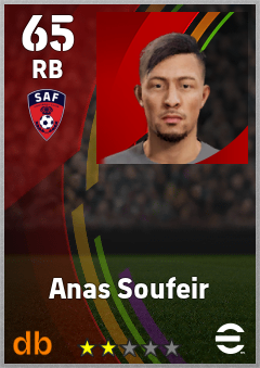 Anas Soufeir — RB, OVR 65, MAX 65