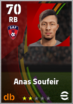 Anas Soufeir — RB, OVR 70, MAX 70