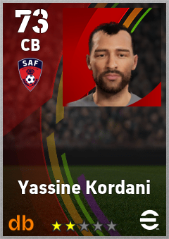 Yassine Kordani — CB, OVR 73, MAX 73
