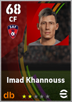 Imad Khannouss — CF, OVR 68, MAX 68