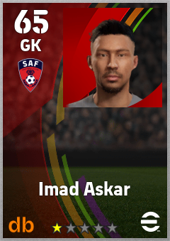 Imad Askar — GK, OVR 65, MAX 65