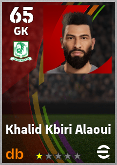Khalid Kbiri Alaoui — GK, OVR 65, MAX 65