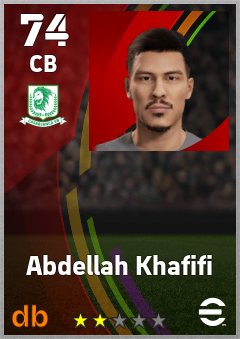 Abdellah Khafifi — CB, OVR 74, MAX 74