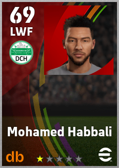 Mohamed Habbali — LWF, OVR 69, MAX 69