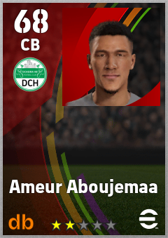 Ameur Aboujemaa — CB, OVR 68, MAX 68