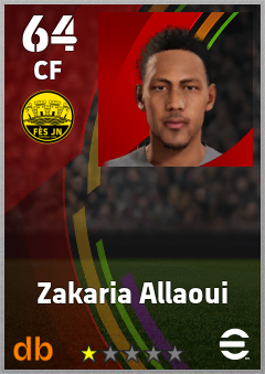 Zakaria Allaoui eFootball player card