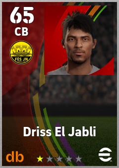 Driss El Jabli — CB, OVR 65, MAX 65