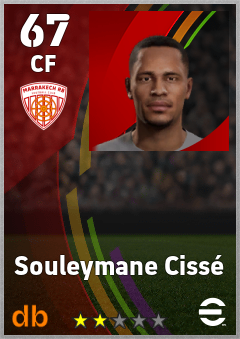 Souleymane Cissé — CF, OVR 67, MAX 67