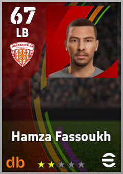 Hamza Fassoukh — LB, OVR 67, MAX 67