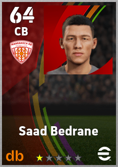 Saad Bedrane — CB, OVR 64, MAX 64