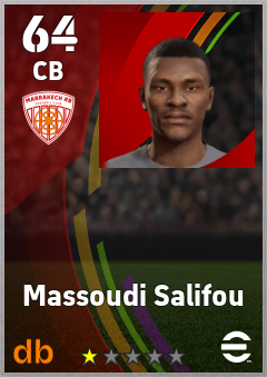 Massoudi Salifou — CB, OVR 64, MAX 64