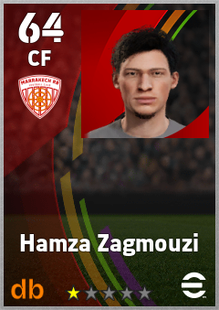 Hamza Zagmouzi — CF, OVR 64, MAX 64