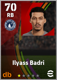 Ilyass Badri — RB, OVR 70, MAX 70
