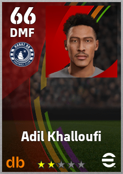 Adil Khalloufi — DMF, OVR 66, MAX 66