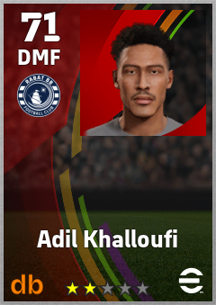 Adil Khalloufi — DMF, OVR 71, MAX 71