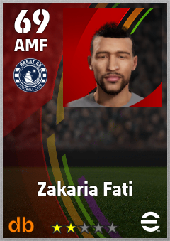 Zakaria Fati — AMF, OVR 69, MAX 69