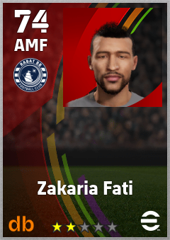 Zakaria Fati — AMF, OVR 74, MAX 74