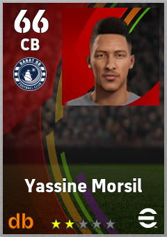 Yassine Morsil — CB, OVR 66, MAX 66