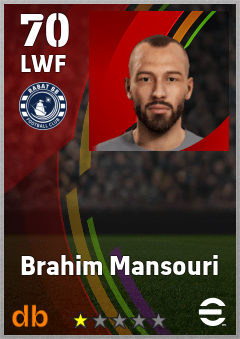 Brahim Mansouri — LWF, OVR 70, MAX 70