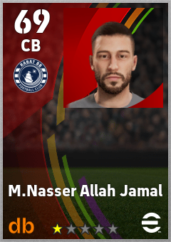 M.Nasser Allah Jamal — CB, OVR 69, MAX 69