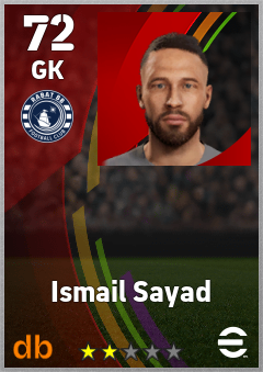 Ismail Sayad — GK, OVR 72, MAX 72