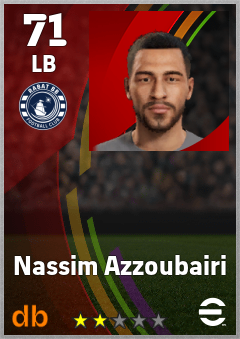 Nassim Azzoubairi — LB, OVR 71, MAX 71