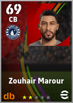 Zouhair Marour — CB, OVR 69, MAX 69