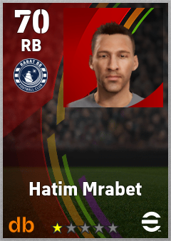 Hatim Mrabet — RB, OVR 70, MAX 70