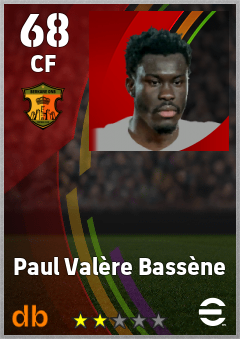 Paul Valère Bassène — CF, OVR 68, MAX 68
