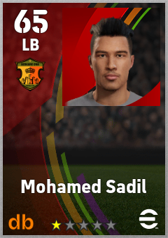 Mohamed Sadil — LB, OVR 65, MAX 65