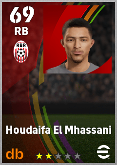 Houdaifa El Mhassani — RB, OVR 69, MAX 69