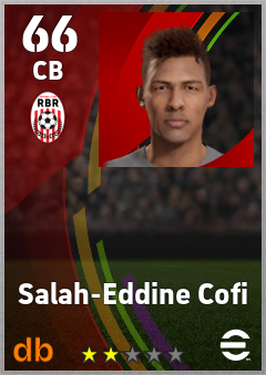 Salah-Eddine Cofi — CB, OVR 66, MAX 66